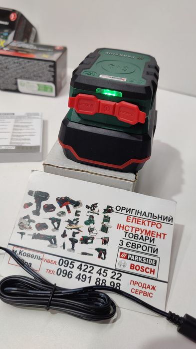Безпровідн зарядка 2 USB 2А GERMAN Parkside 20/ПОВЕРБАНК/адаптер/фонар