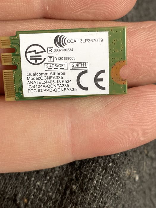 WIFI Модуль Atheros QCNFA335 (M.2, 300 Mbps, 2,4 GHz, Bluetooth)  Б/У