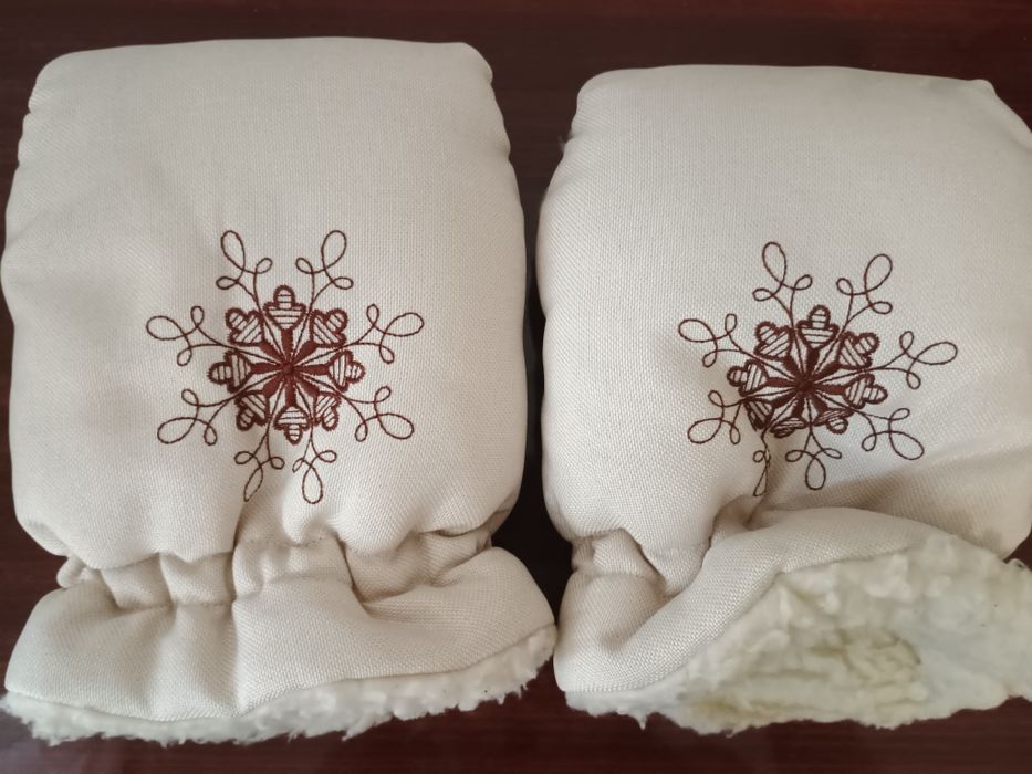 Рукавиці-муфта Сніжинка для коляски