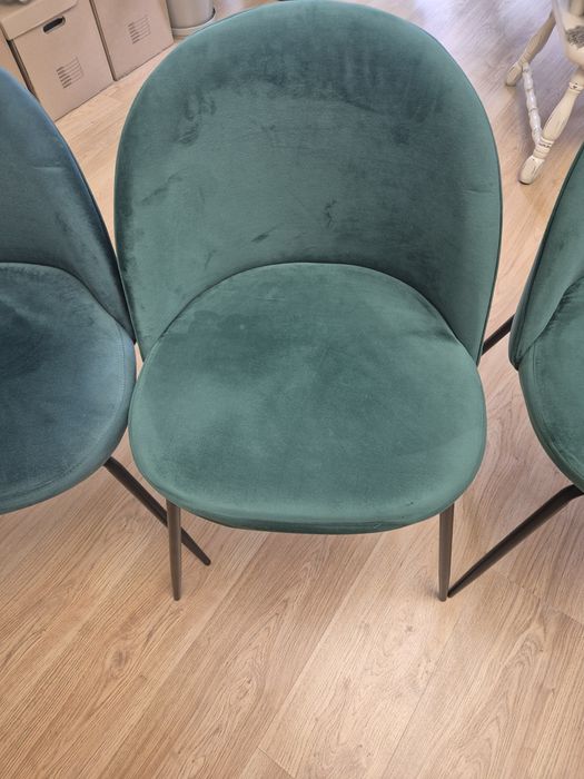 4 krzesła,  butelkowa zieleń, cena za szt