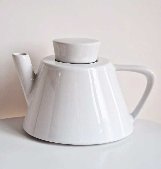 Vintage ceramiczny dzbanek na herbatę z podgrzewaczem IKEA