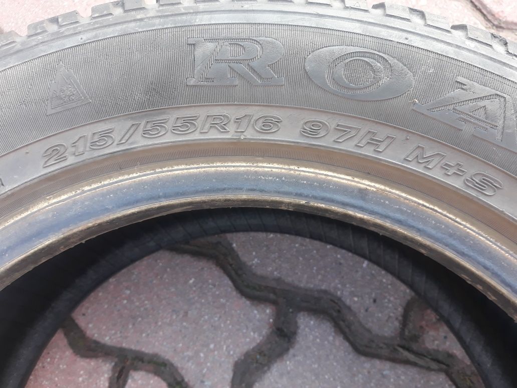 Opona zimowa z zapasu 215/55r16 ROADSTONE 6.5mm