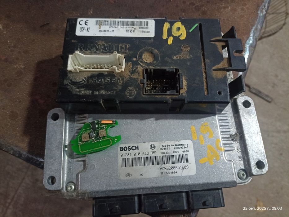 Комплект ЭБУ Опель виваро 1.9 dci