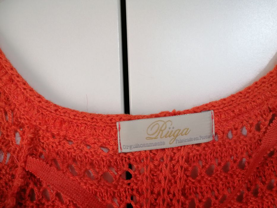 Vestido cor de laranja Ruga