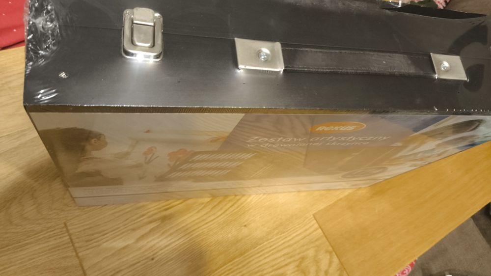 Duży 174-elementowy zestaw artystyczny w drewnianej walizce Rexus