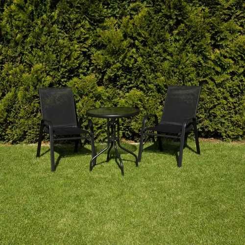 Zestaw mebli ogrodowych stolik +2 krzesła NA BALKON, TARAS, OGRÓD