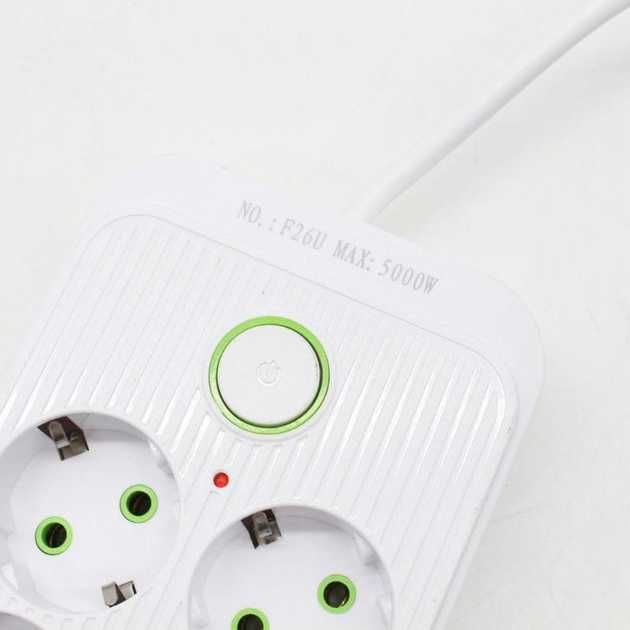 Удлинитель сетевой фильтр 3м на 10 розеток и 4 USB переноска есть опт