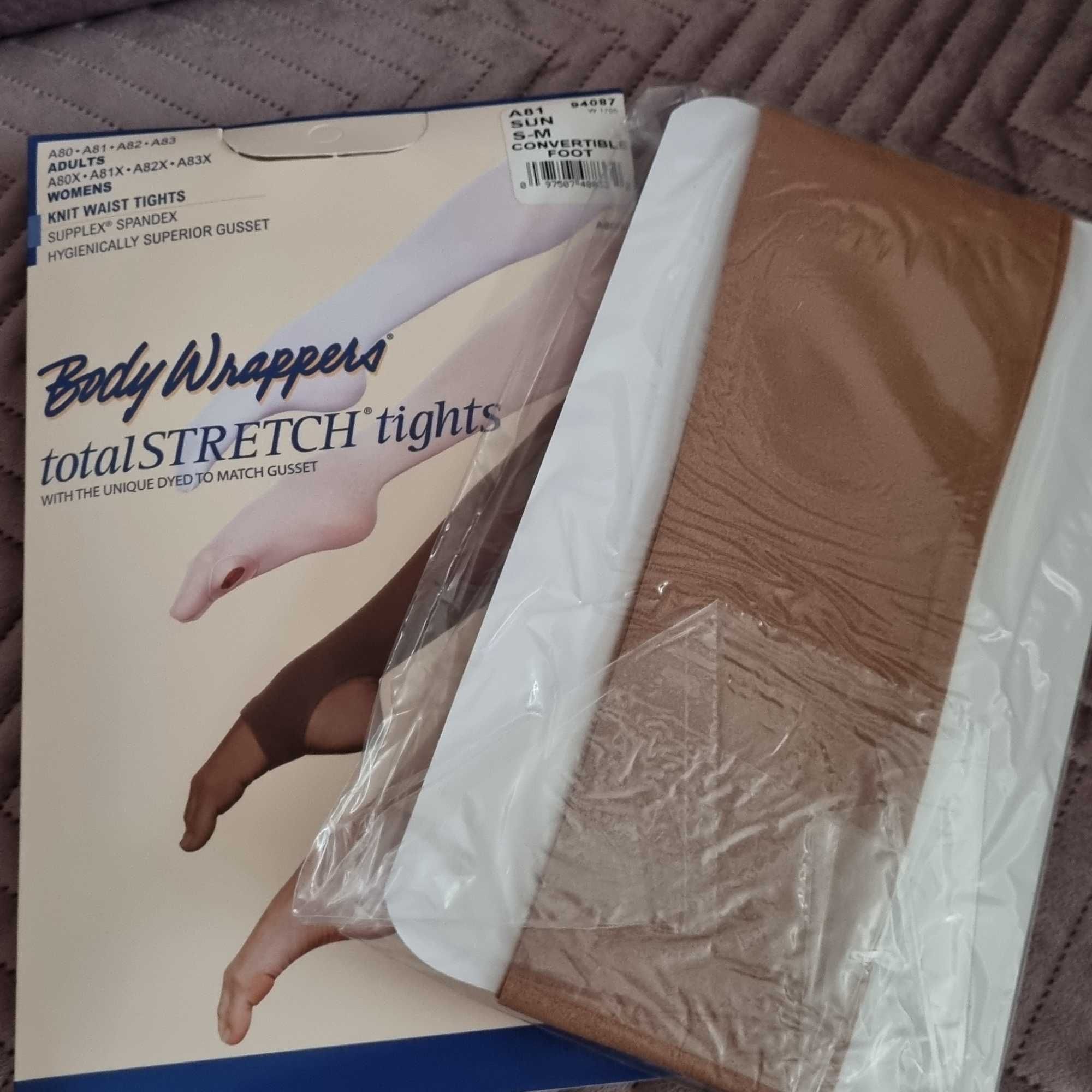 Damskie taneczne rajstopy legginsy Body Wrappers Total Stretch S-M