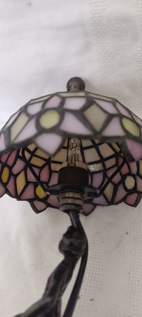 Лампа настольная Тифони мини абажур стекло фигурка бронза оригинал
