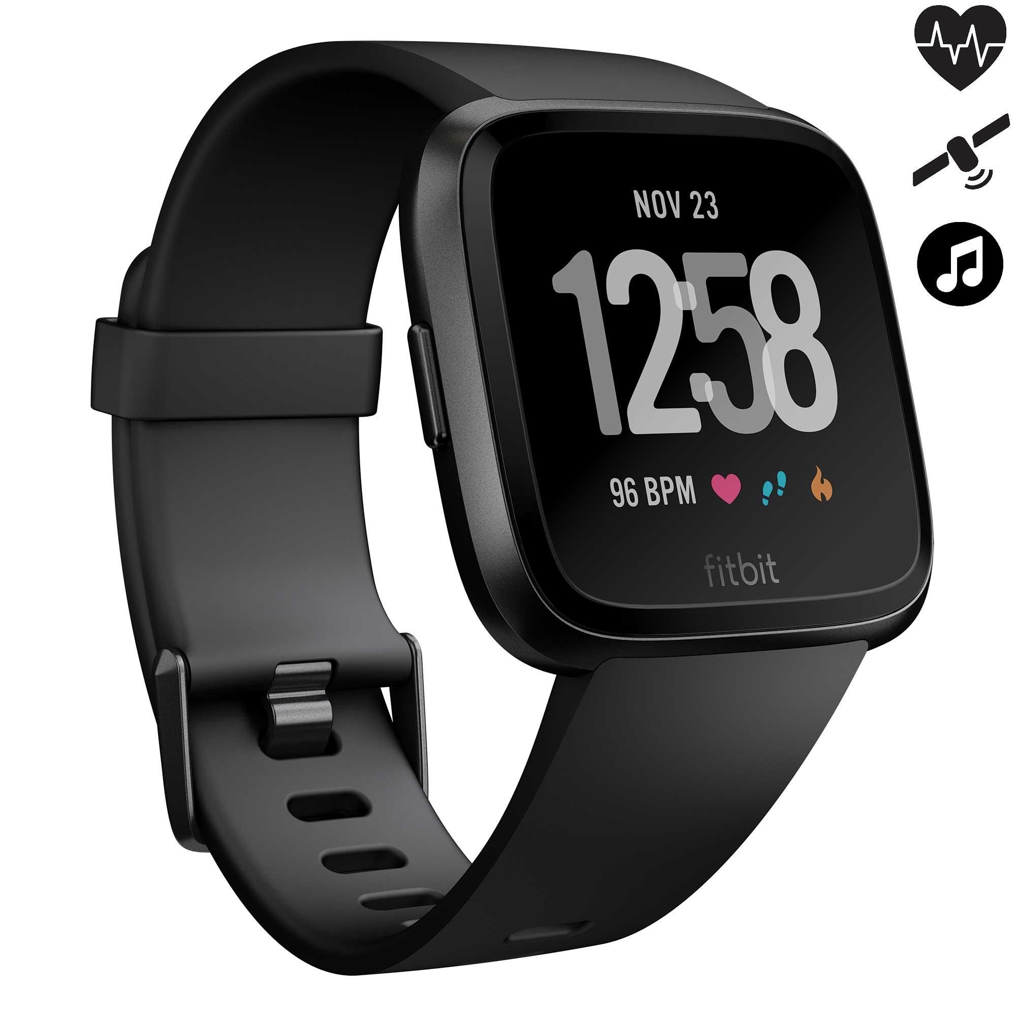 Smartwatch com Sensor Cardio Pulso Corrida Versa Preto +