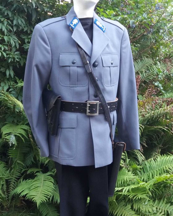 MO bluza/ mundur gabardyna Modus raportówka rękawiczki kabura milicja