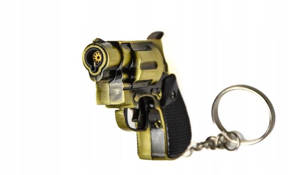 Zapalniczka Żarowa Pistolet Metal Brelok Breloczek Prezent