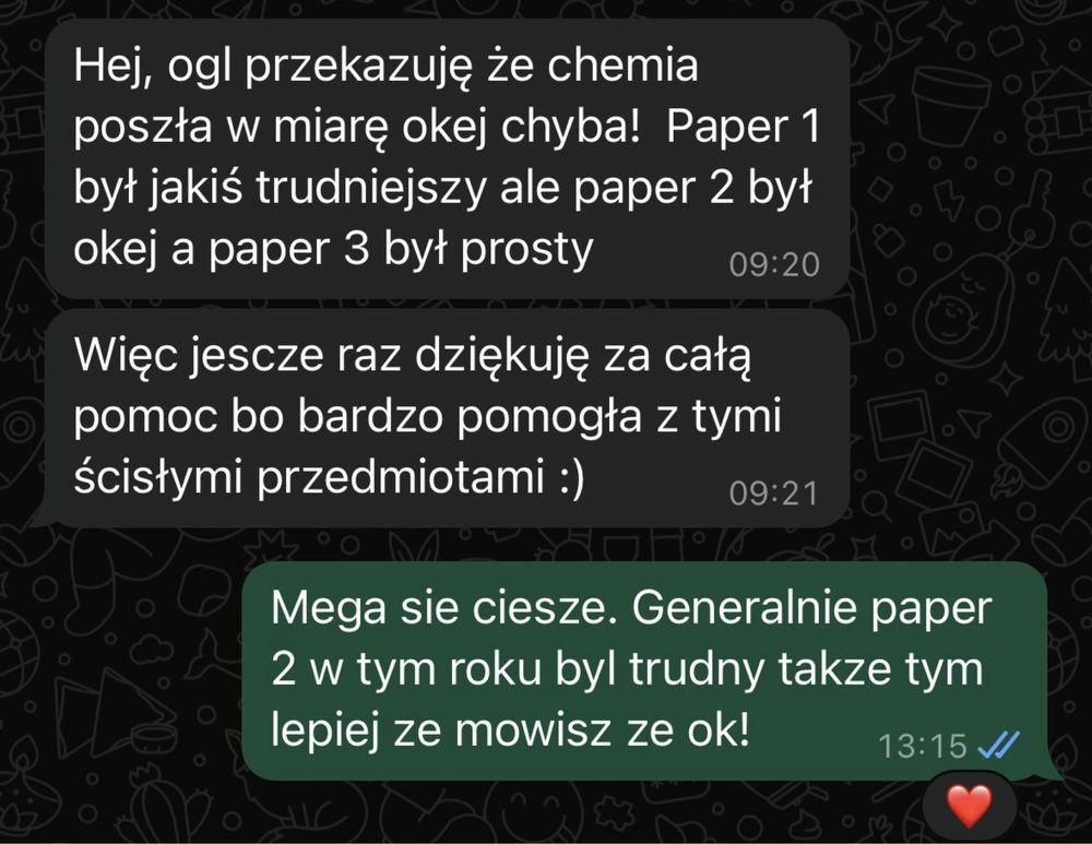 Matematyka i Chemia IB, pre-ib, online