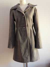 ITALY Szary elegancki płaszcz 38 M_40 L
