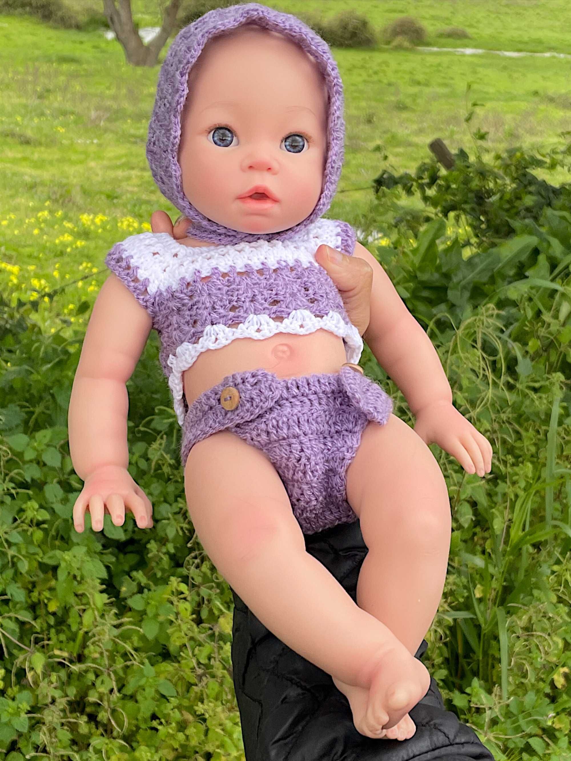 Boneca Reborn Menina Corpo Inteiro Silicone Acordada com Olhos Abertos
