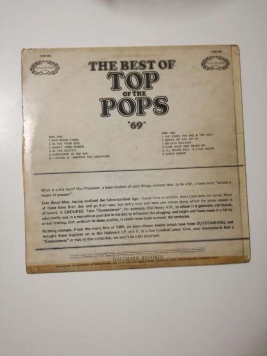 Disco vinil "The Best of 69" (bom estado)