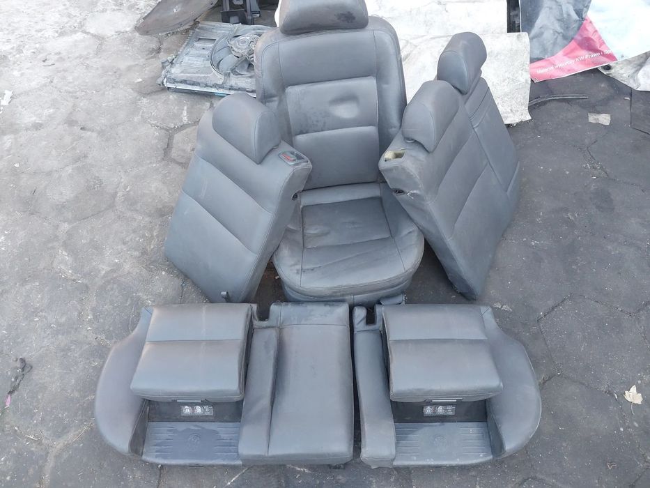 Fotele kanapa tył tylna Volkswagen Passat B5 FL Lift foteliki dziecięce podkładki dla dzieci SKÓRA SKÓRZANE