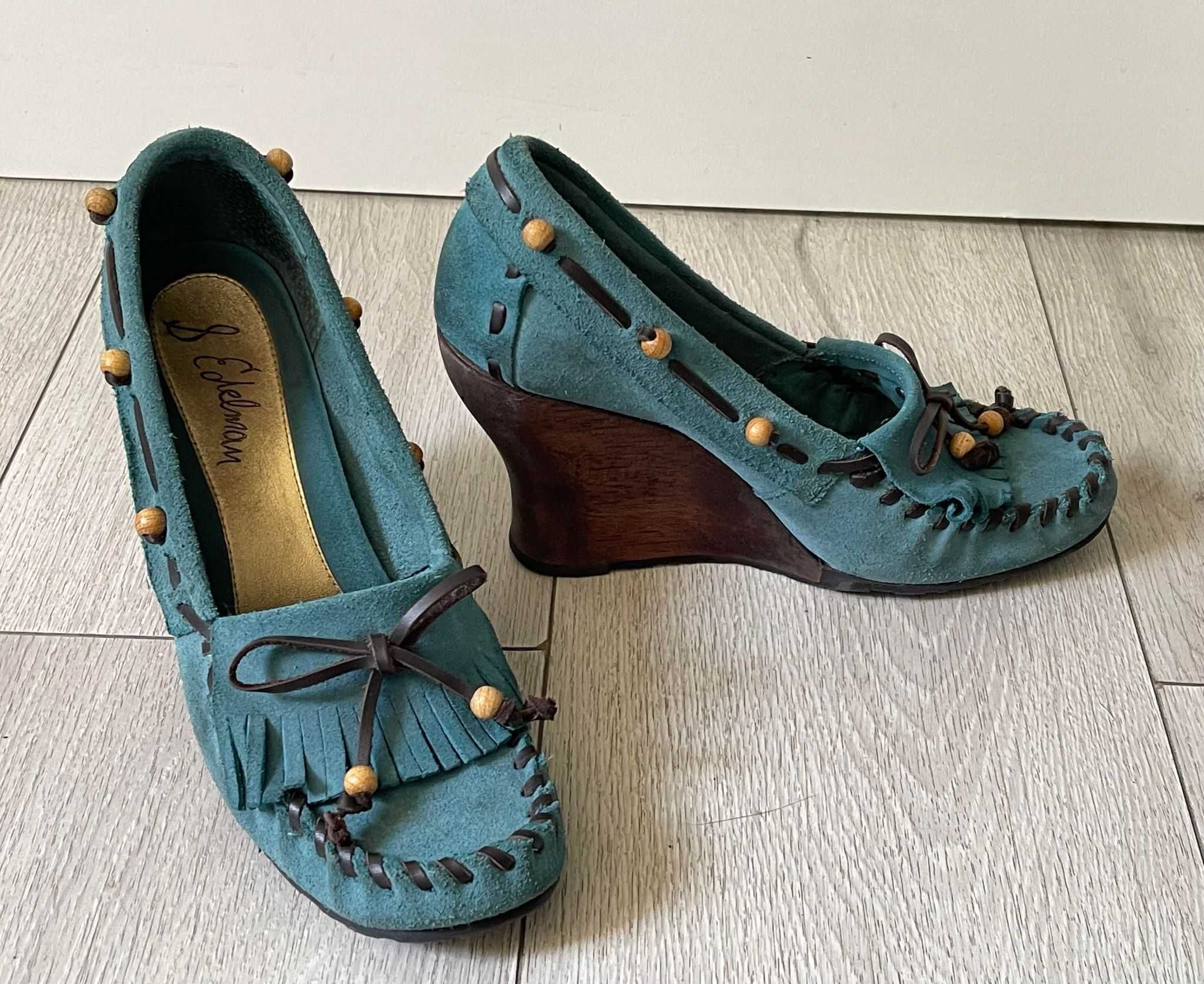 mokasyny na koturnie Sam Edelman 38,5