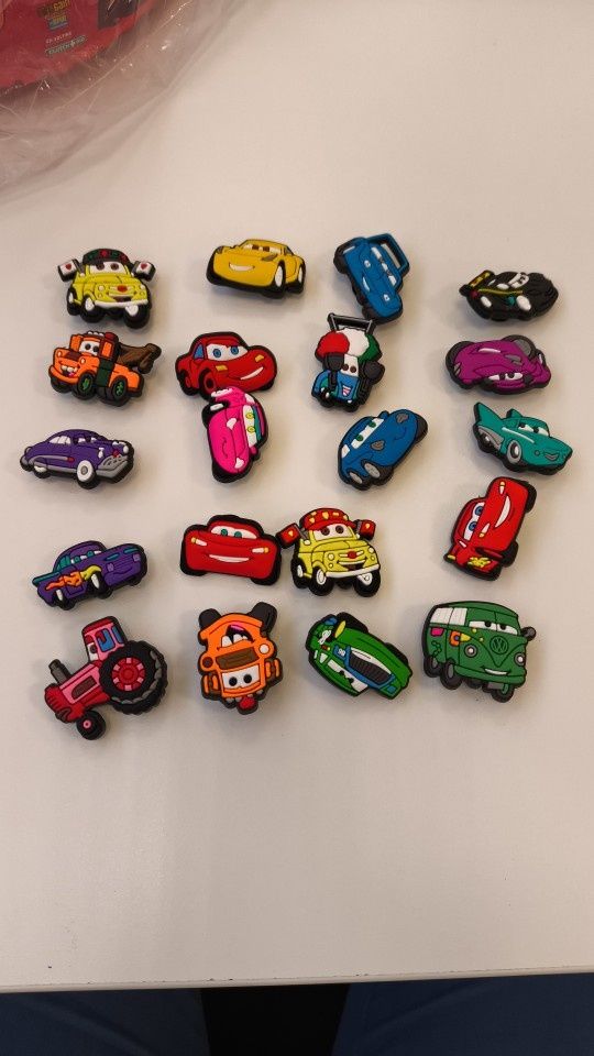 10 шт JIBBITZ Cars Джибітси Тачки