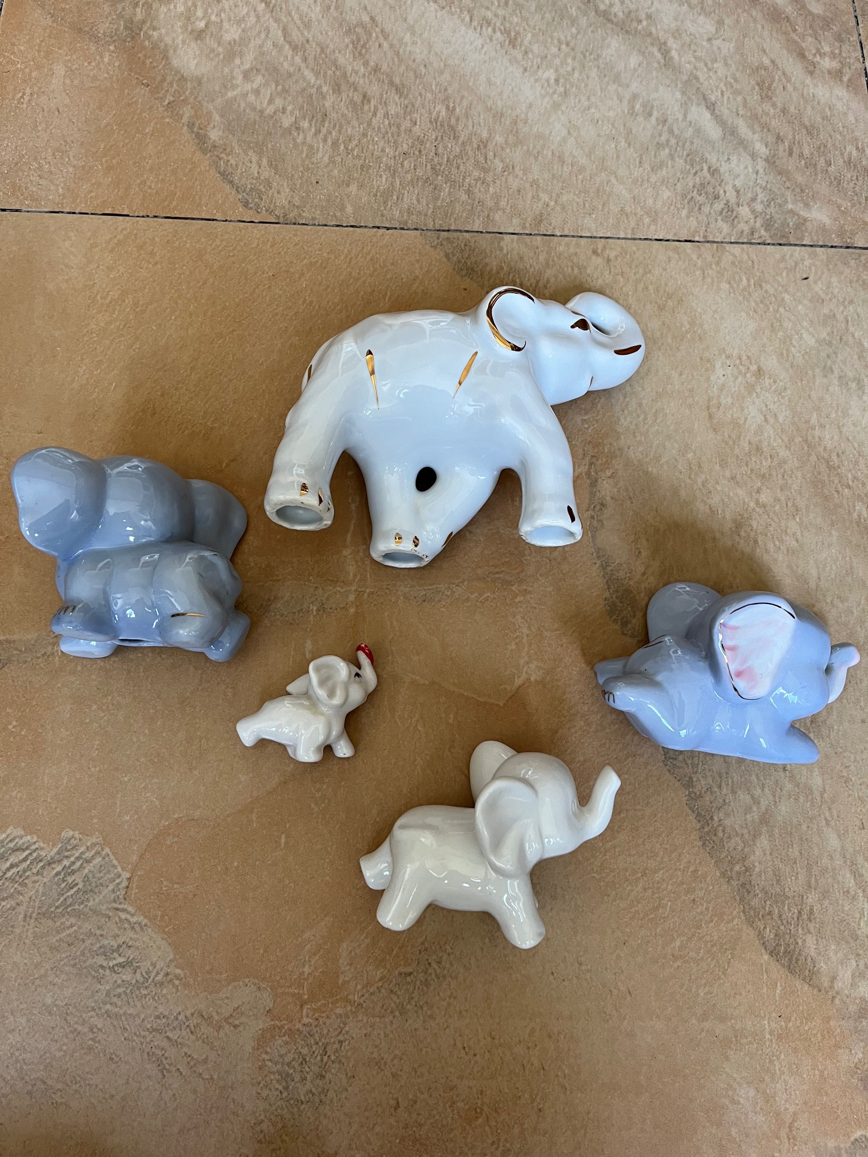 Niemieckie figurki porcelanowe słoni