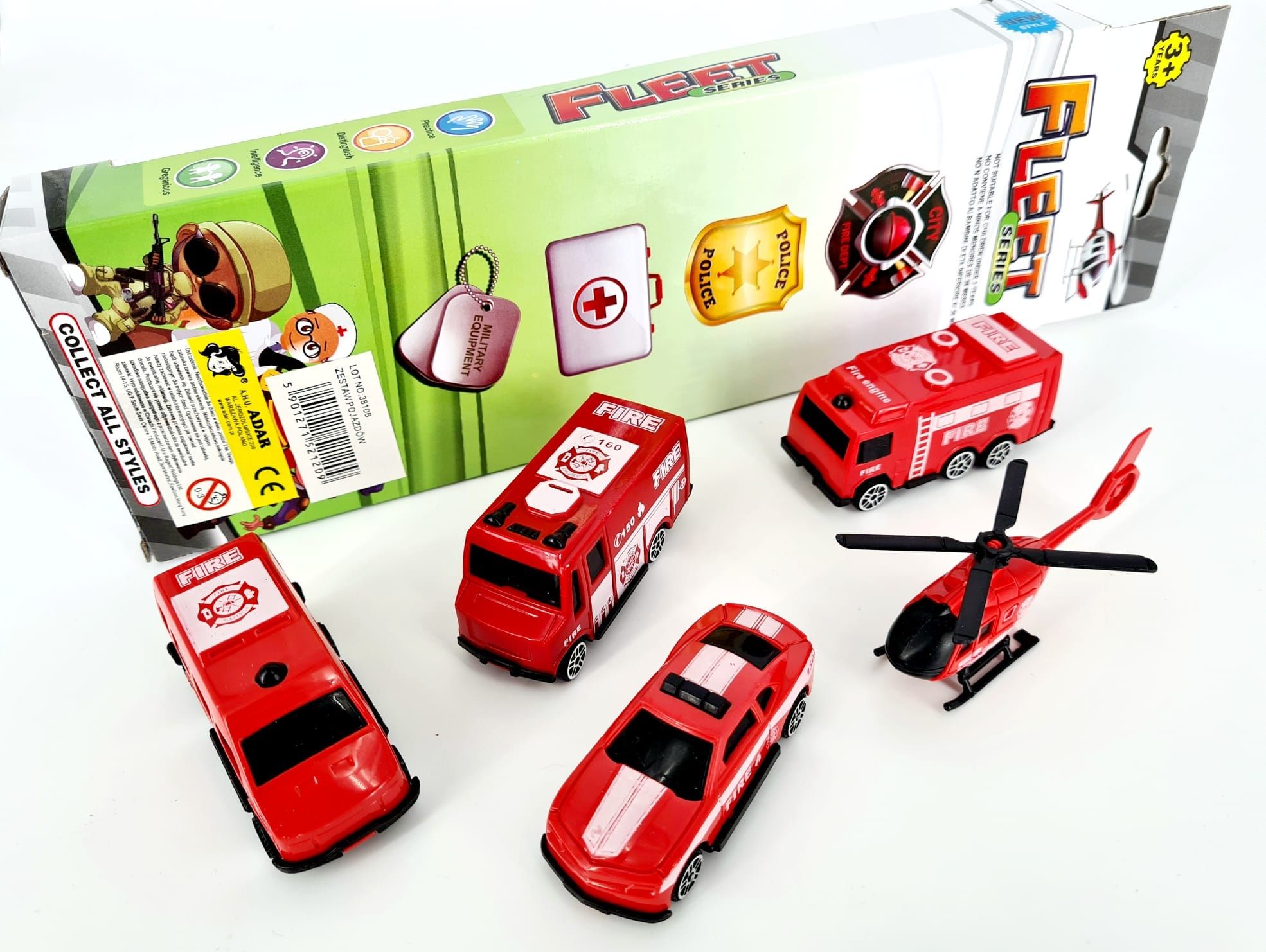 Zestaw pojazdów strażackich Straż Pożarna nowe zabawki
