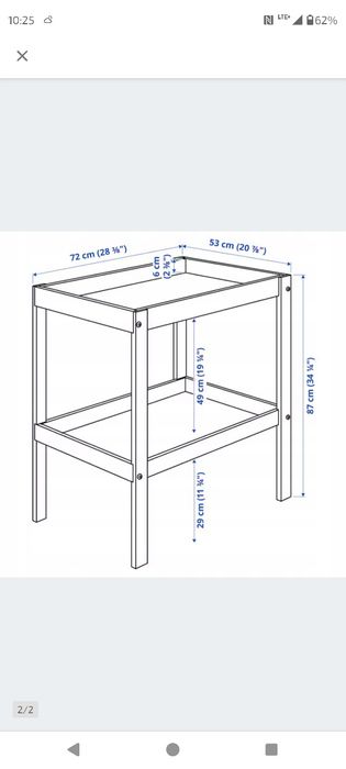 Przewijak ikea z półką