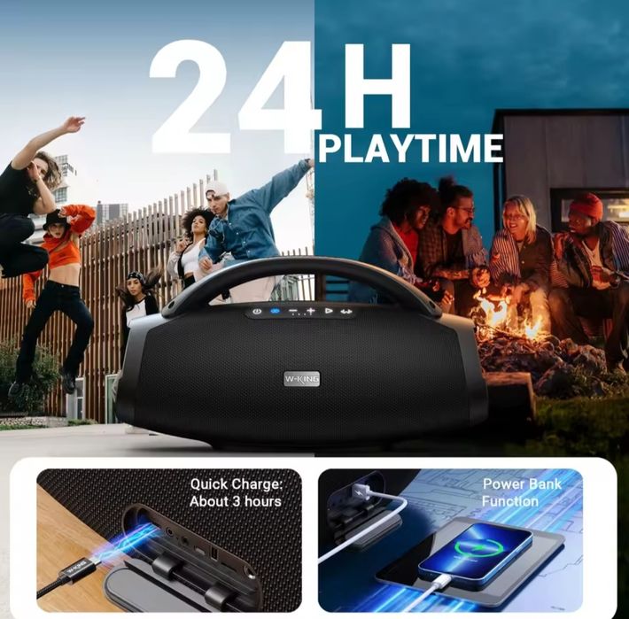 Nowy! W-KING X20 Bluetooth 200W RMS | Potężny bas | JBL Boombox Killer