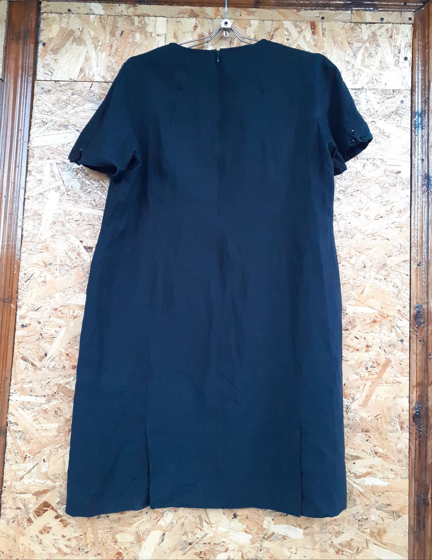 Черное льняное платье лен Hucke 56 размер