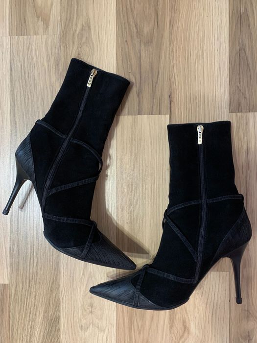 Gerardina di Maggio Италия, р.38, 100% замша/кожа, ботильоны