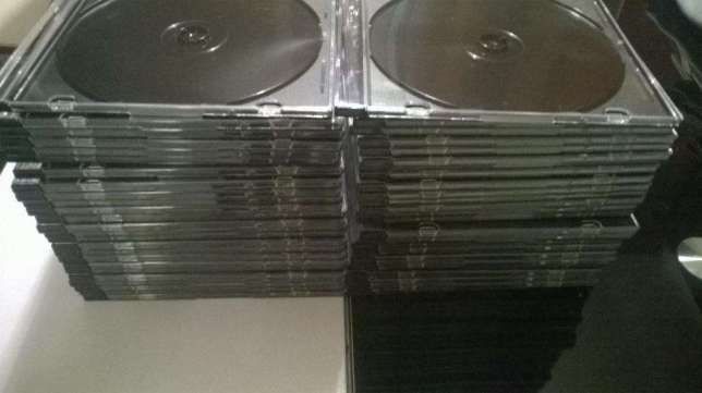 90 caixas de cds/dvds slim (novas)