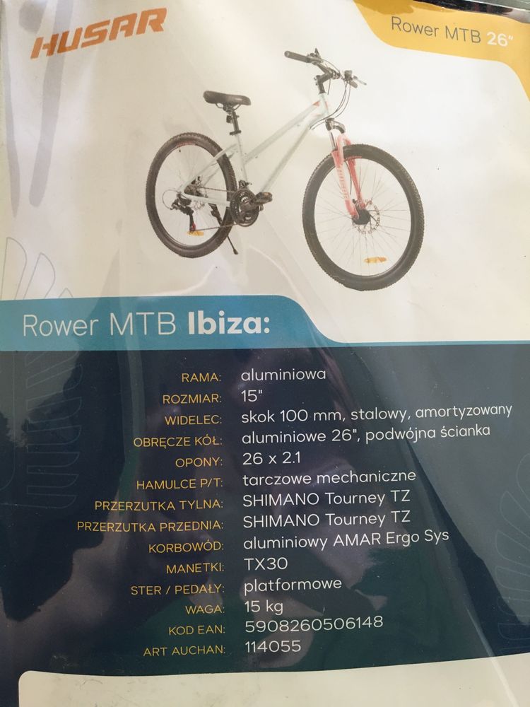 Rower górski MTB Husar Ibiza 26 - gwarancja