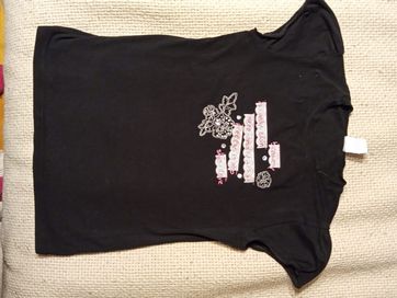 Czarna bawełniana koszulka / Cocodrillo