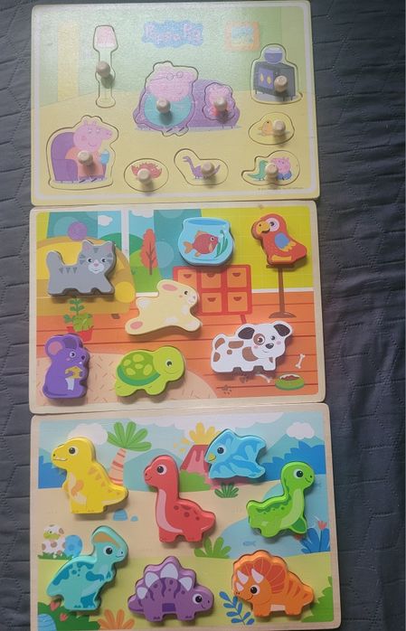 Układanki drewniane peppa