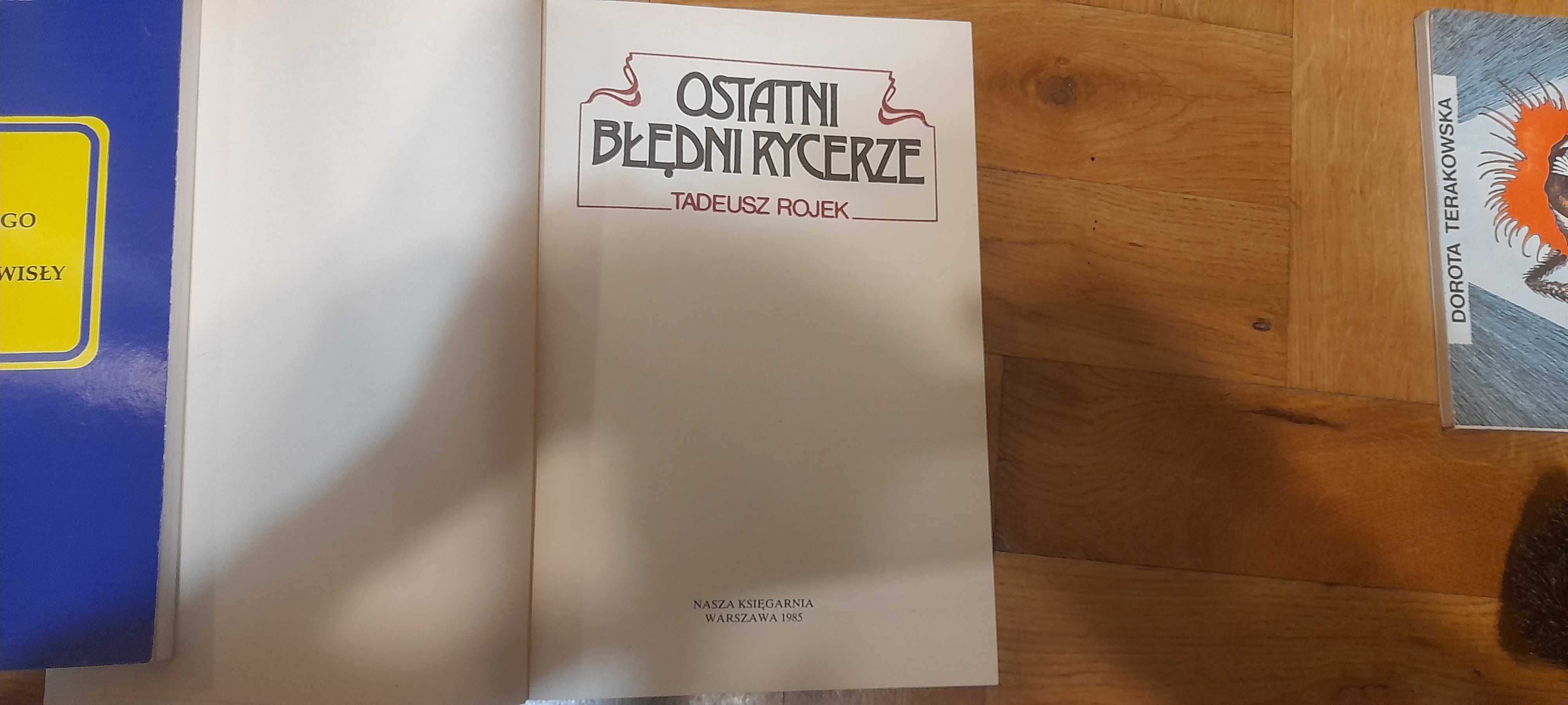 Do sprzedania książkę Tadeusza Rojka P.T."Ostatni błędni rycerze "