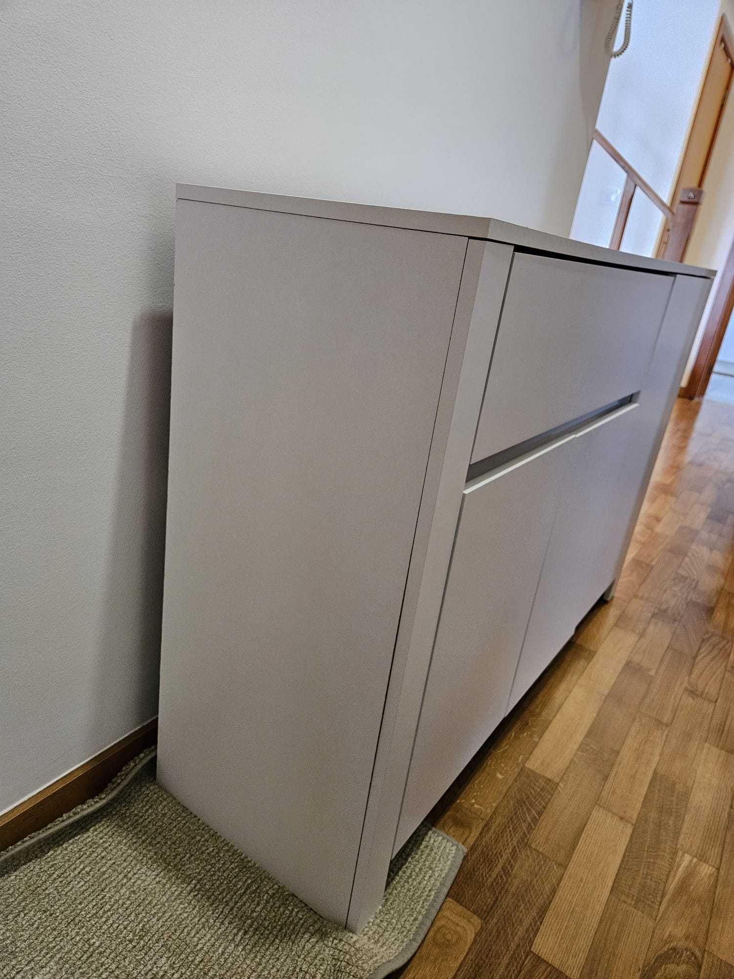 Aparador branco 3 portas + 1 gaveta - para sala ou cozinha (120x81x36)