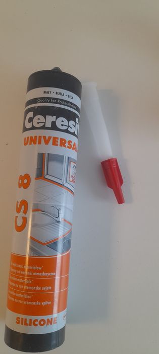 Silikon sanitarny biały.