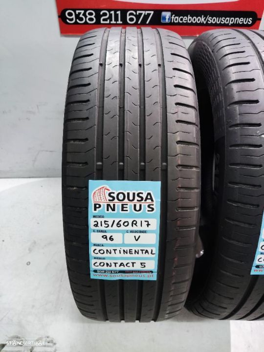 2 pneus semi novos 215-60r17 continental - oferta dos portes 120 EUROS