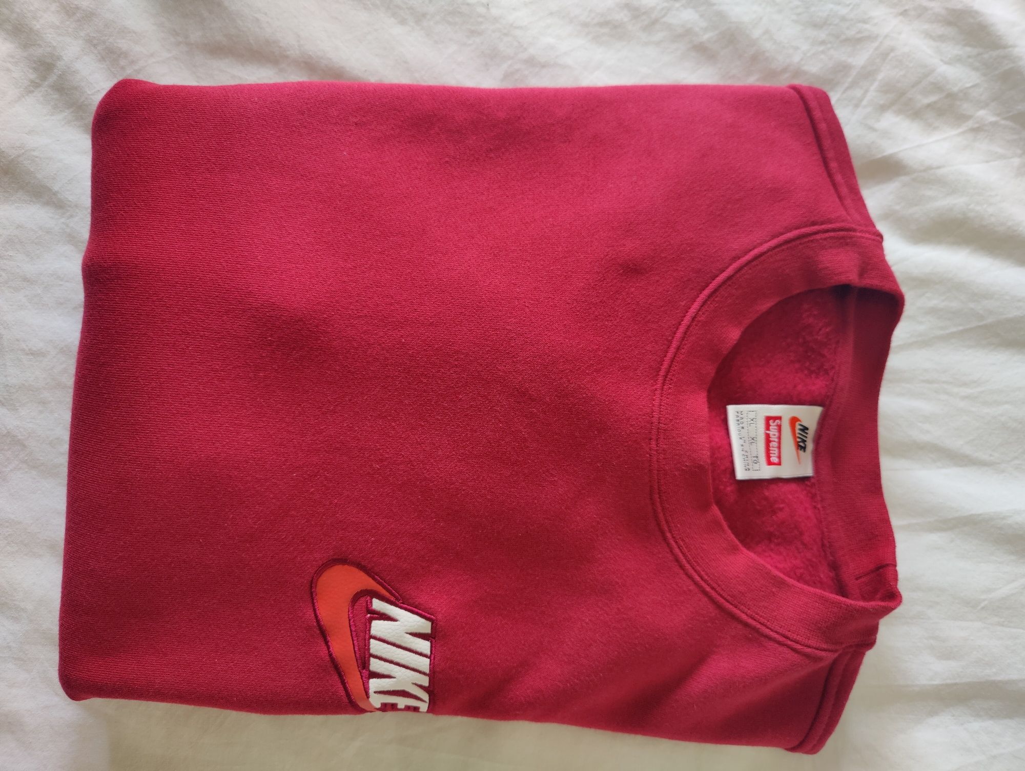 Nike X supreme crew neck burgundy XL