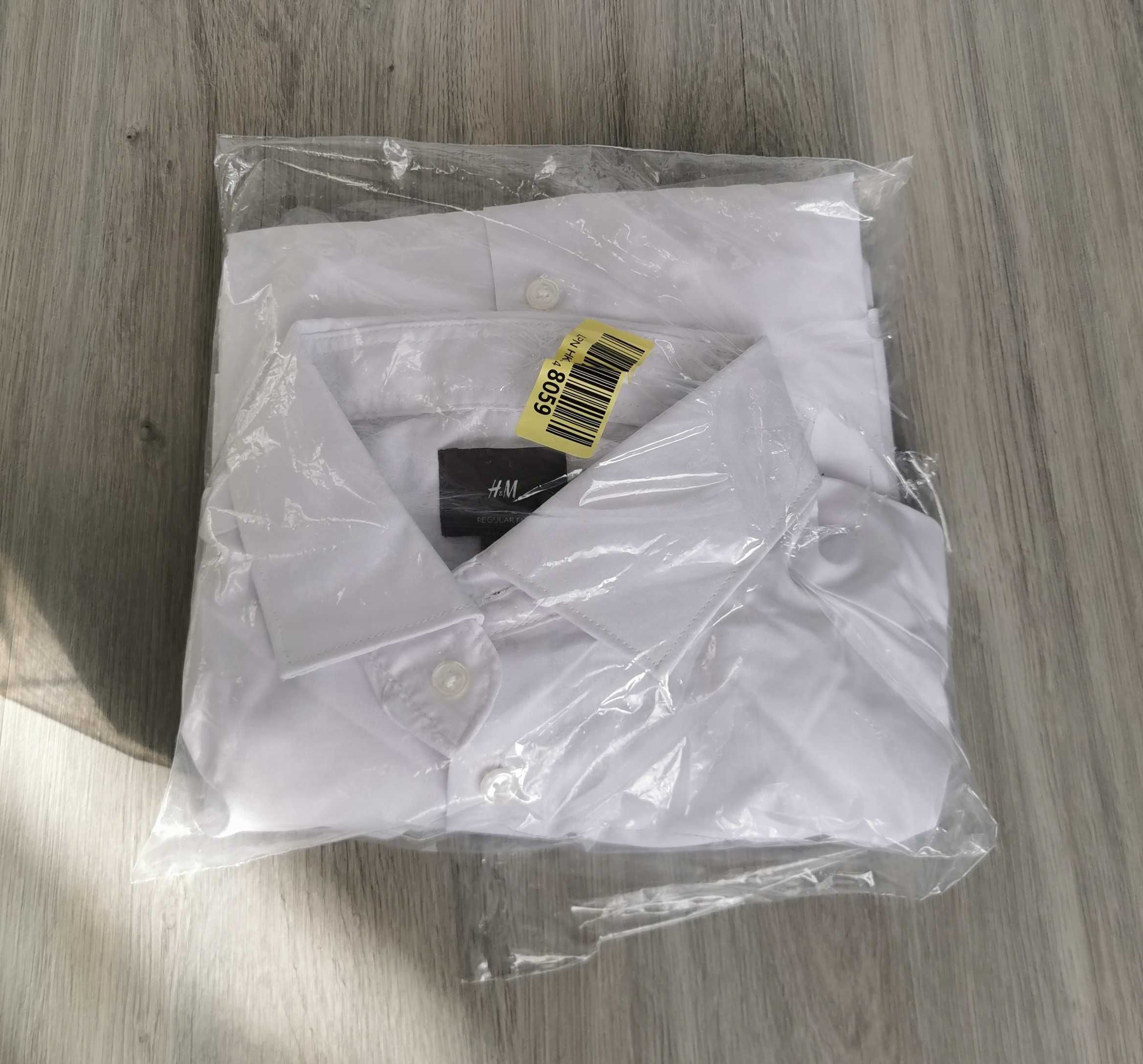 Koszula gładka biała H&M rozmiar M