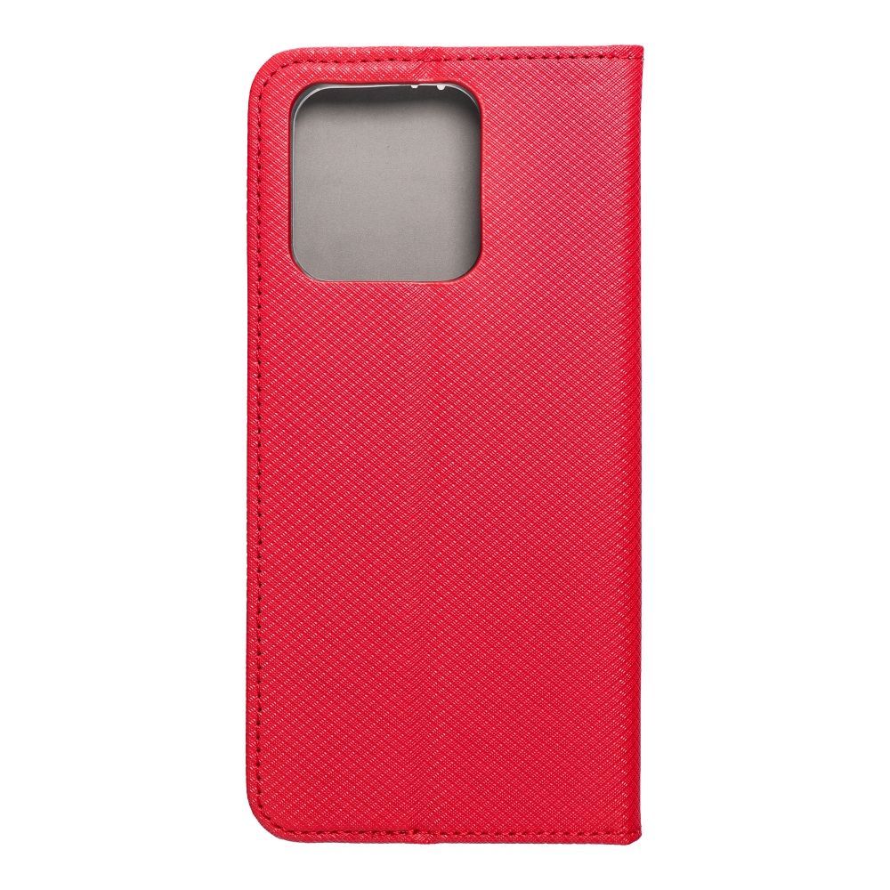 Etui Z Klapką Xiaomi Redmi 10C Czerwony + Szkło 9H