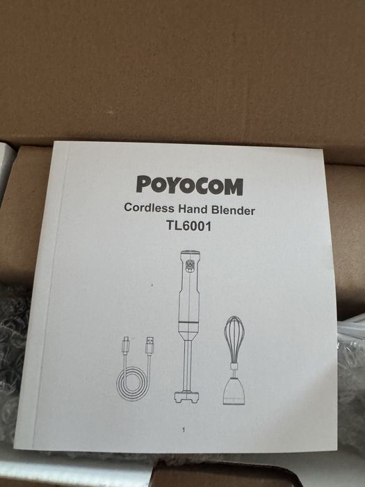 Poyocom Bezprzewodowy Blender Ręczny Z Pojemnikiem