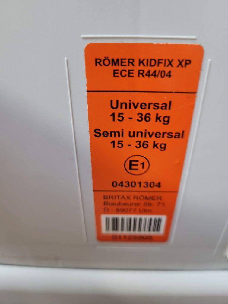 Fotelik samochodowy britax romer kidfix xp, 15 - 36 kg