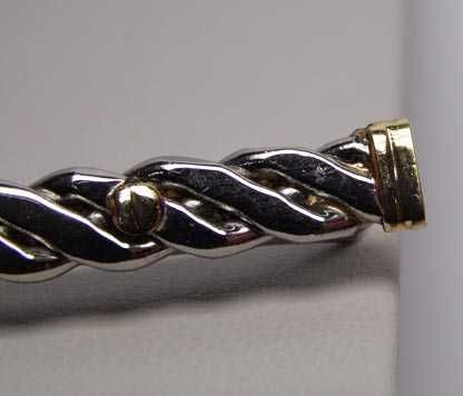 Elegancka spinka do krawata stal + złoto