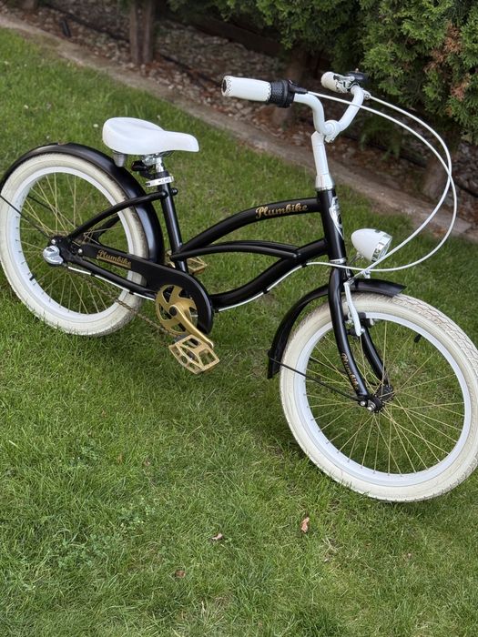 Rower dziecięcy Plumbike 20 La Luna Jane czarno-biały