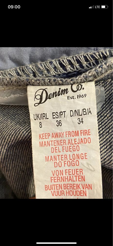 Denim Co 34 / 36 damskie szorty krótkie spodenki jeansowe dżinsowe