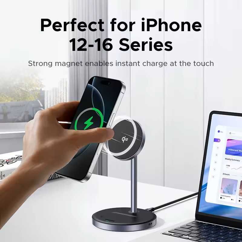 Беспроводная зарядка для iPhone 16 15 14 13 12 AirPods MagFlow UGREEN