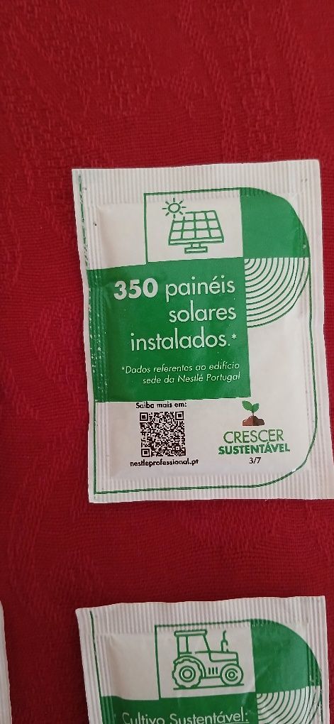 Pacotes de açúcar Crescer Sustentável