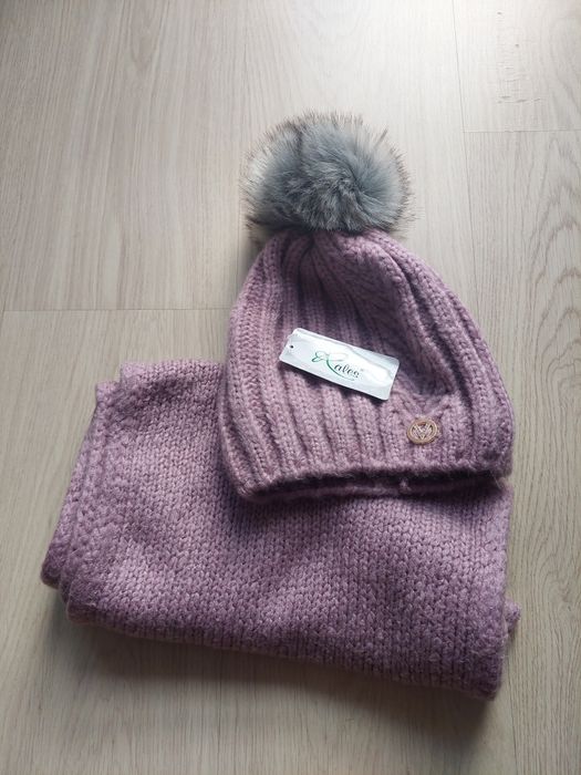 Zestaw zimowy czapka + komin