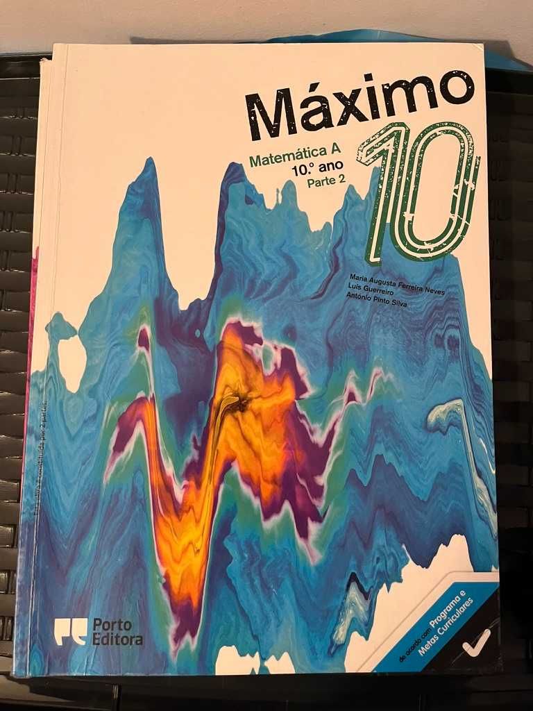 Manuais Máximo-Matemática A 10.º Ano Partes 1 e 2