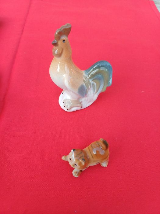 Статуэтка петушок ЛФЗ, лошадка Гжель.